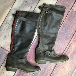 Steve Madden Lynet Leather Riding Boots